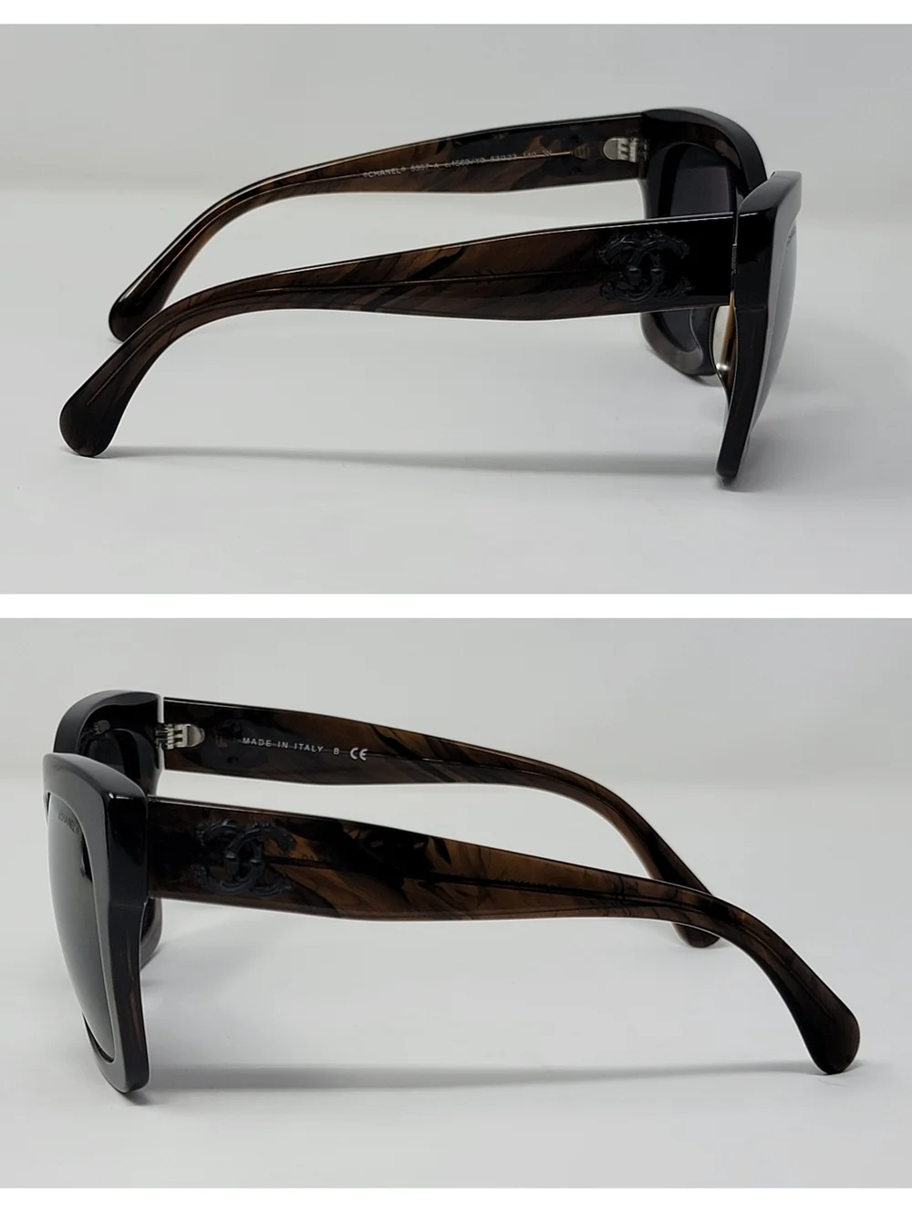 Chanel Interlocking CC Logo Square Tortoise Sunglasses 53□23 140 - Picture 5 of 10